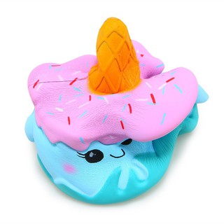 SQUISHY BÁNH KEM 1 SỪNG XANH
