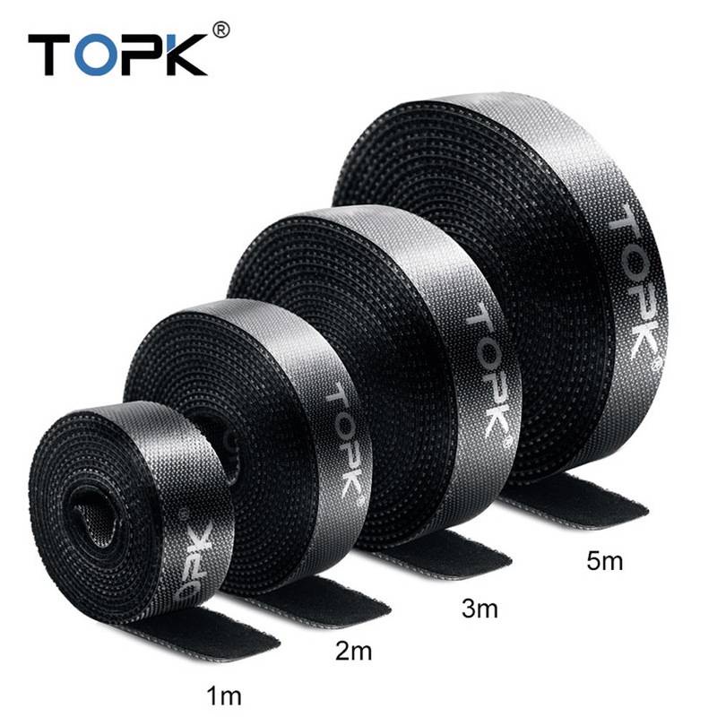 Dây băng tự dính dùng để buộc gọn dây cáp sạc / dữ liệu đằng sau máy tính để bàn an toàn tiện dụng