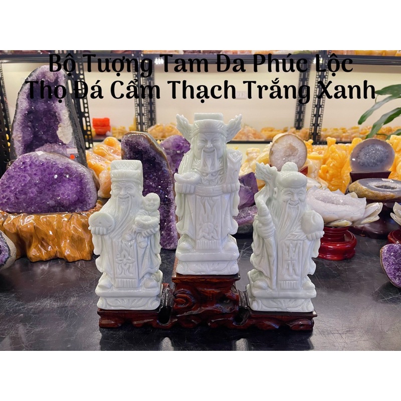 Bộ Tượng Tam Đa Phúc Lộc Thọ Đá Cẩm Phong Thuỷ