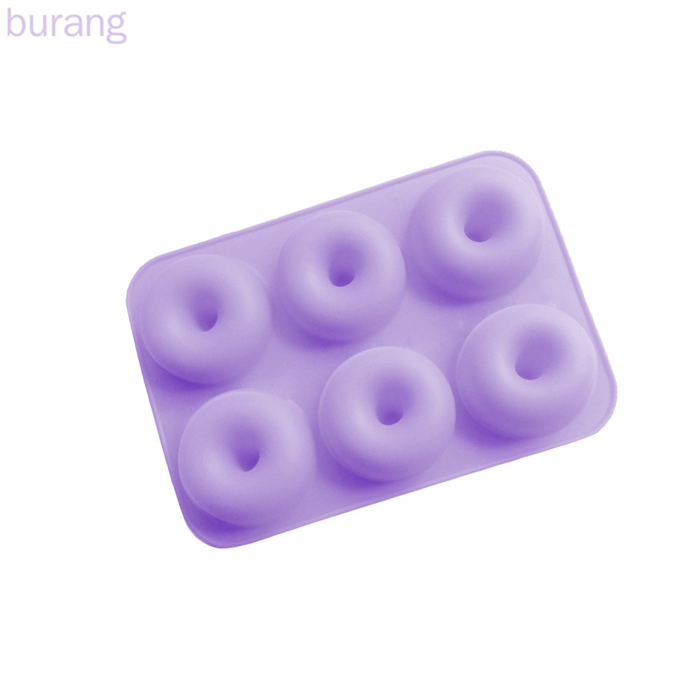 Khuôn silicone làm bánh donut 6 ngăn không dính an toàn