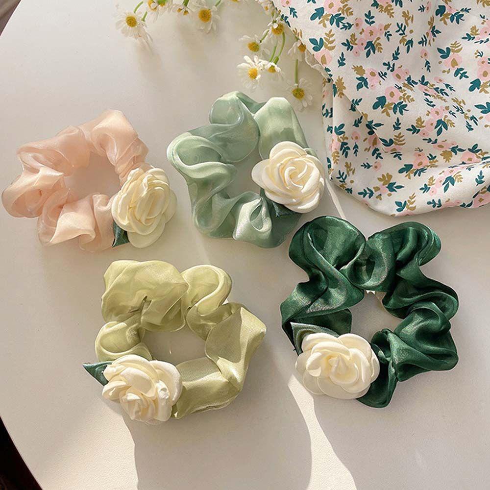 Dây Cột Tóc Bằng Lụa Cỡ Lớn In Họa Tiết Hoa Thời Trang Mùa Hè Xinh Xắn Cho Nữ VANES1