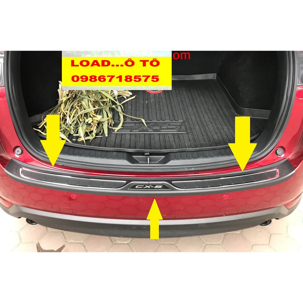 Chống trầy cốp ngoài Mazda CX5 2022-2018 (Chất liệu Nhựa đen)
