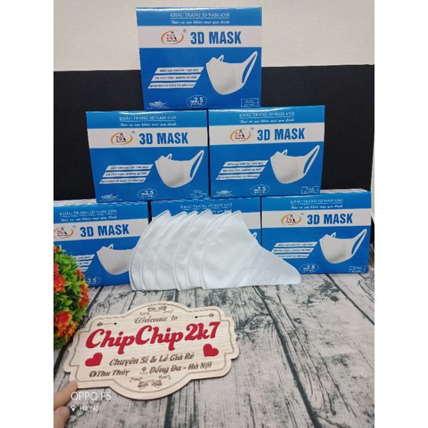 (Chính hãng) Hộp khẩu trang 3d mask Nam Anh công nghệ Nhật