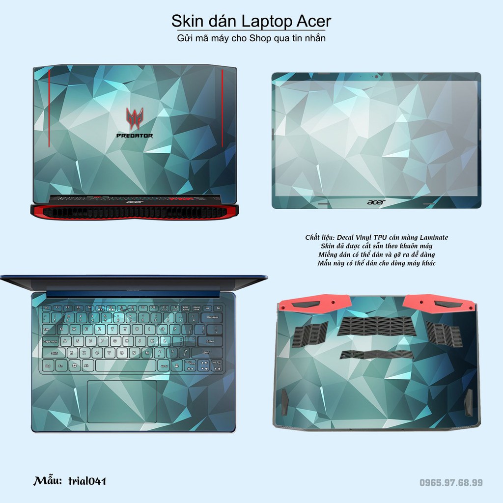 Skin dán Laptop Acer in hình Đa giác _nhiều mẫu 7 (inbox mã máy cho Shop)