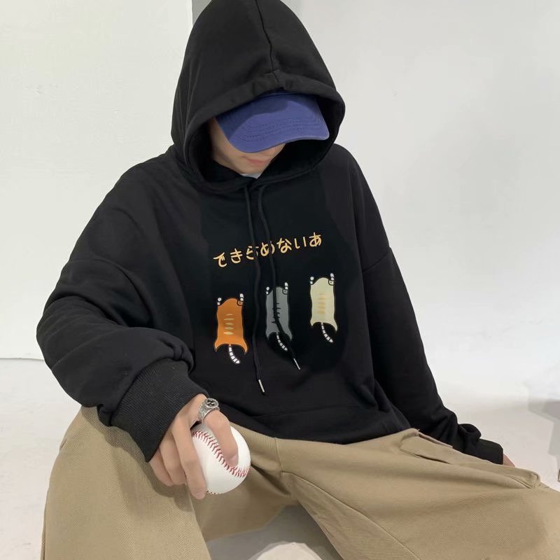 2 Colors【M-XXL】Sweatshirt personality Printing Long Sleeve Hoodie Sweater Coat Couple Outfit Casual Outerwear Loose | BigBuy360 - bigbuy360.vn