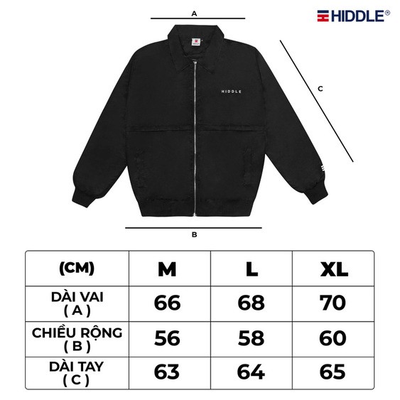 Áo khoác dù nam cao cấp chống nước, jacket nam HIDDLE 3011204