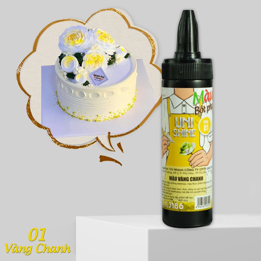 Màu Bột Phun Unicorn Tạo Màu Cho Bánh Kem, Bánh Sinh Nhật 45g