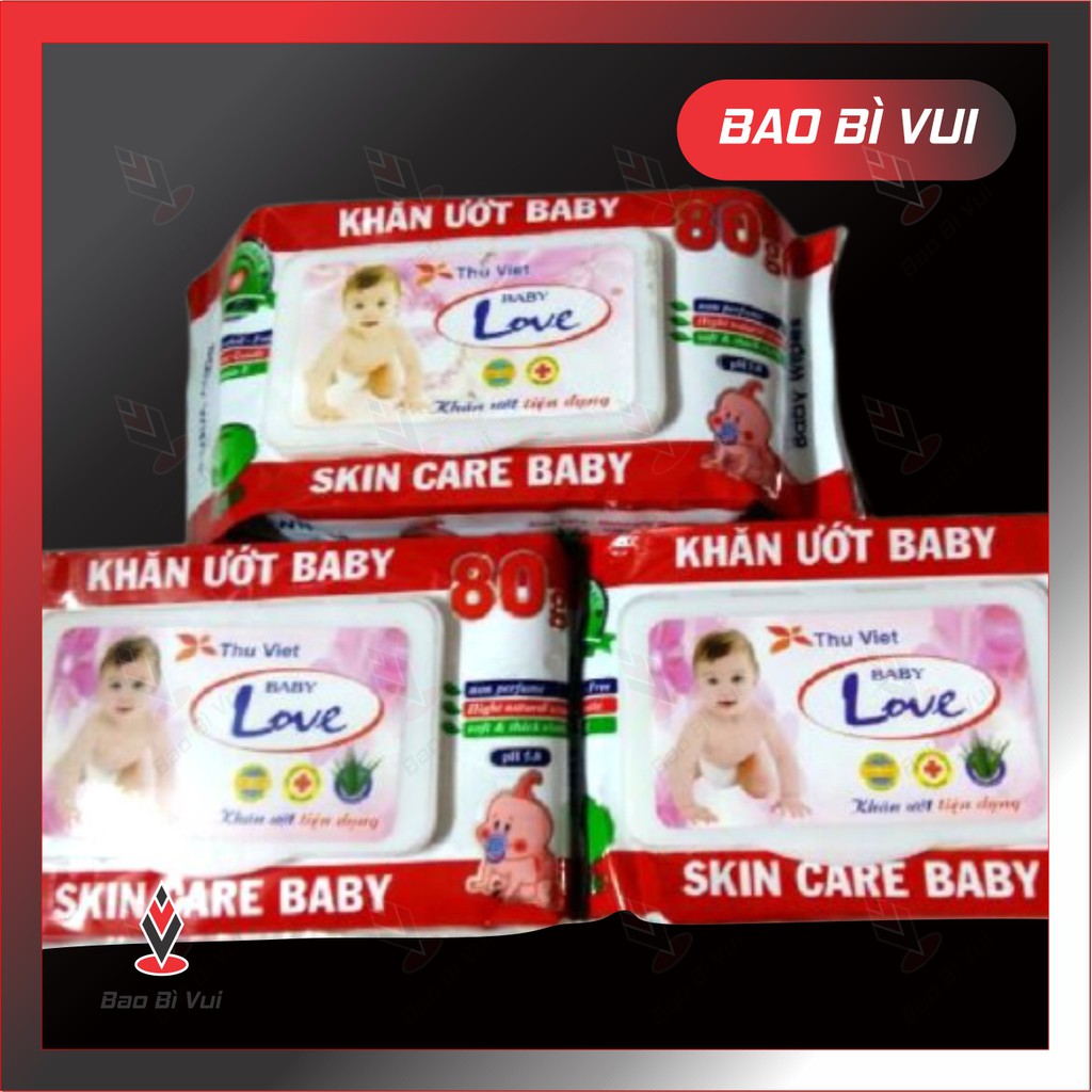 Khăn ướt em bé BABY LOVE_ khăn 80 tờ