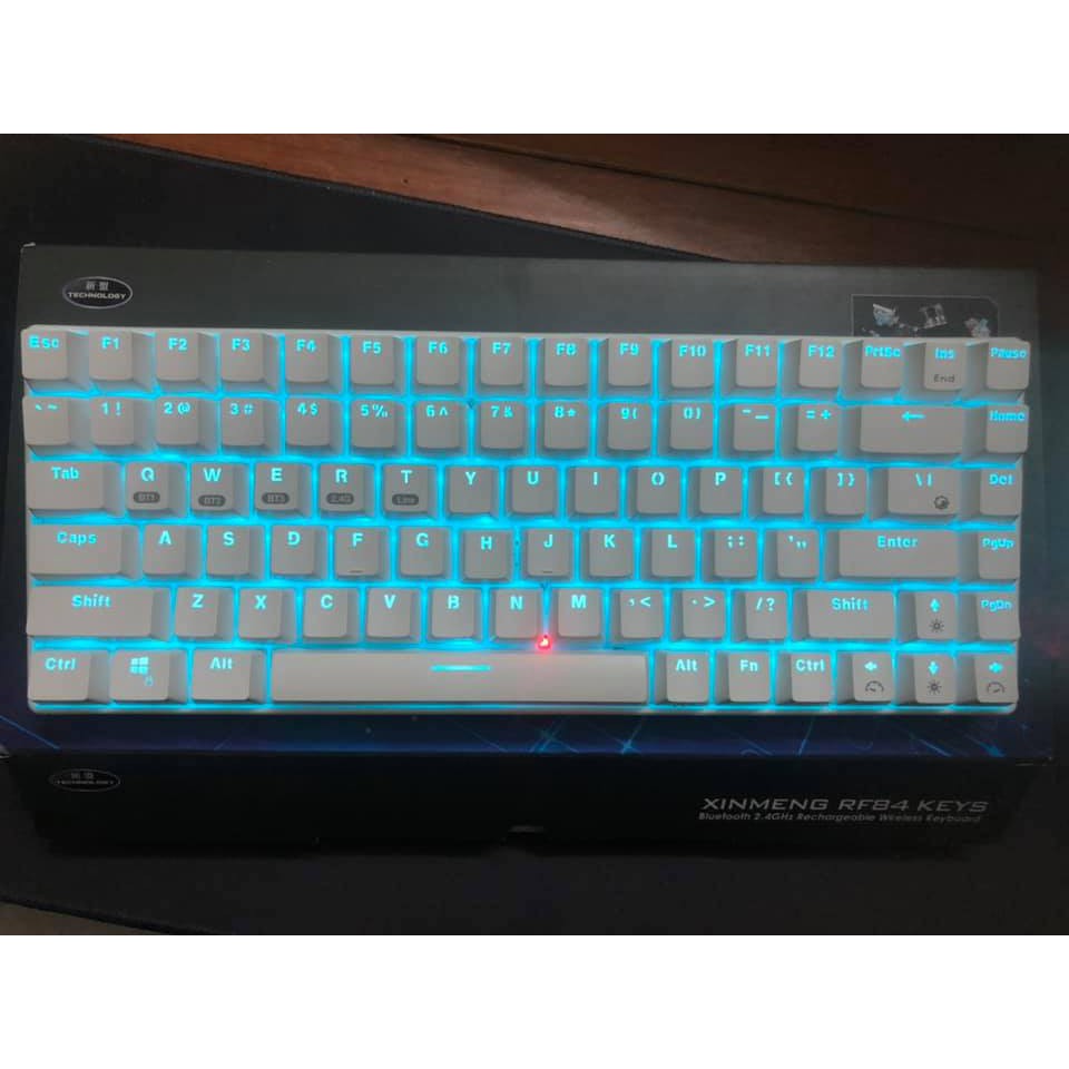 Bàn phím cơ chơi game RK 84 Led RGB ,Bàn phím cơ không dây Xinmeng RF84, dùng cho pc laptop và điện thoại