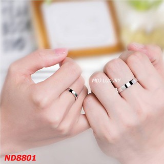 Cặp nhẫn bạc đôi trơn đơn giản đẹp - MDJ
