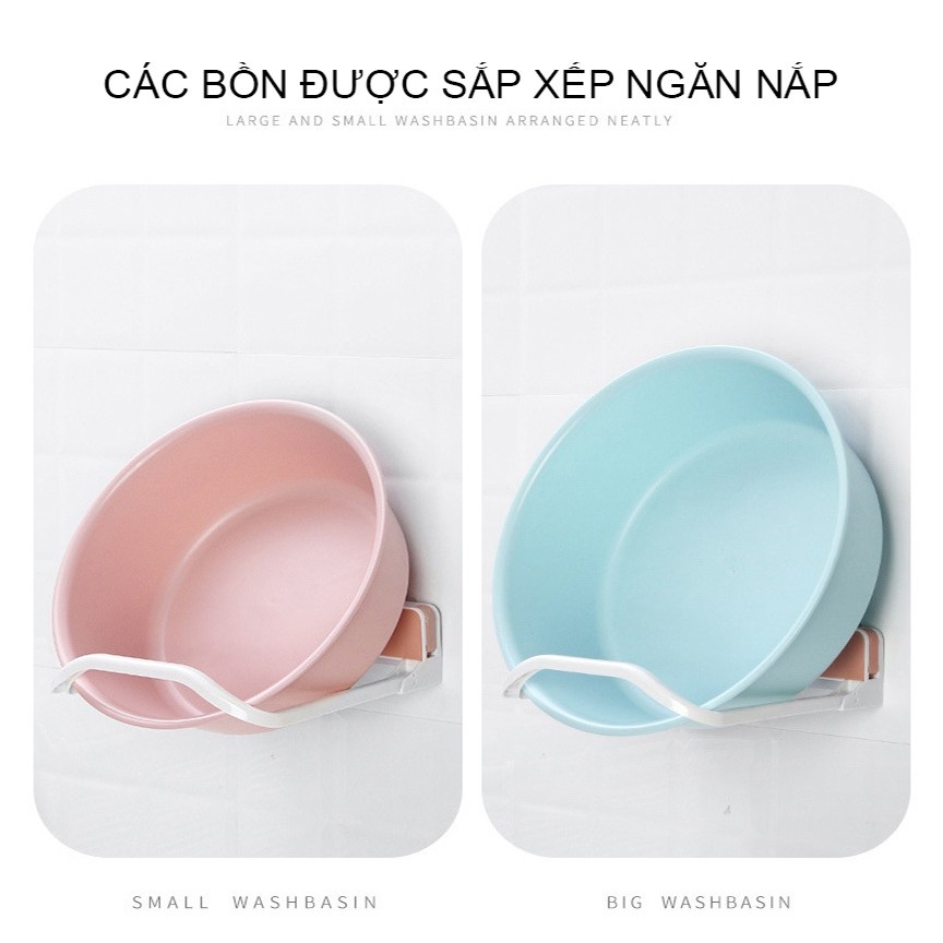 Kệ treo thau, chậu, rổ dán tường gấp gọn tiện lợi tiếp kiệm diện tích cho không gian nhà bếp