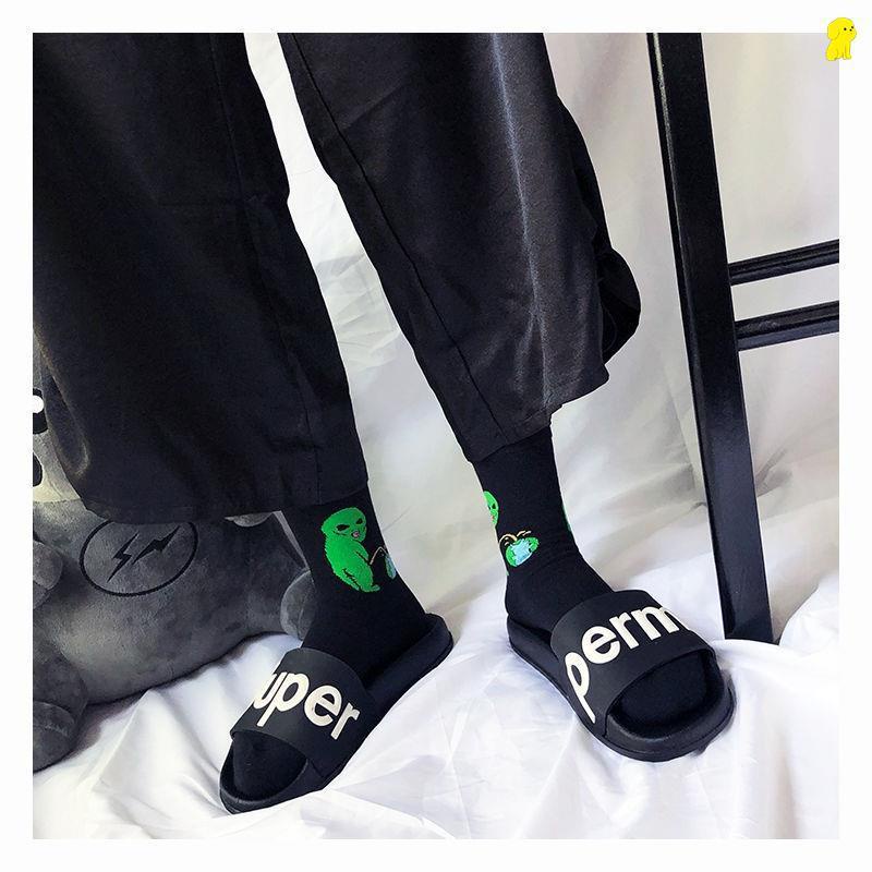 Vớ in hình người ngoài hành tinh phong cách Harajuku cho học sinh