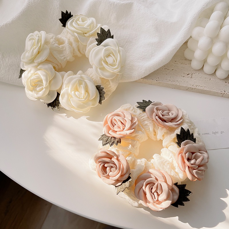 Dây Buộc Tóc Co Giãn Đính Hoa Trà Thời Trang Hàn Quốc 2022