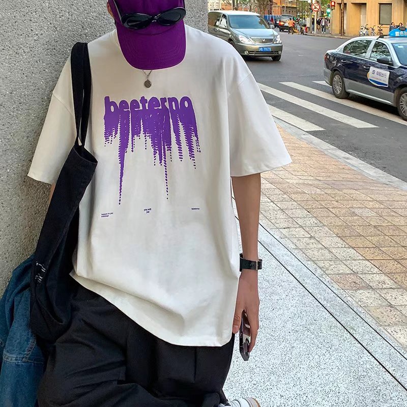 Áo Thun Ngắn Tay In Chữ Thời Trang Mùa Hè Dành Cho Nam