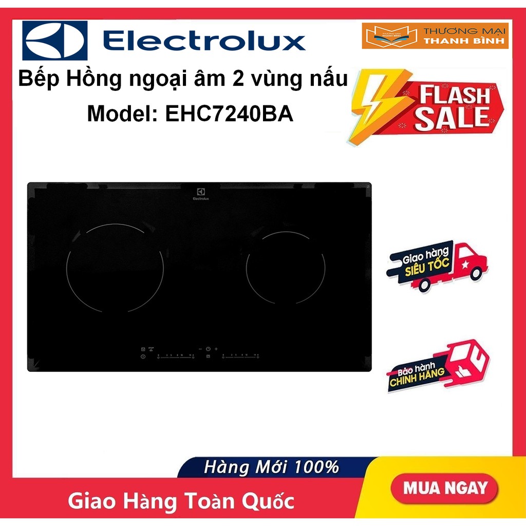 Bếp hồng ngoại âm 2 vùng nấu Electrolux EHC7240BA