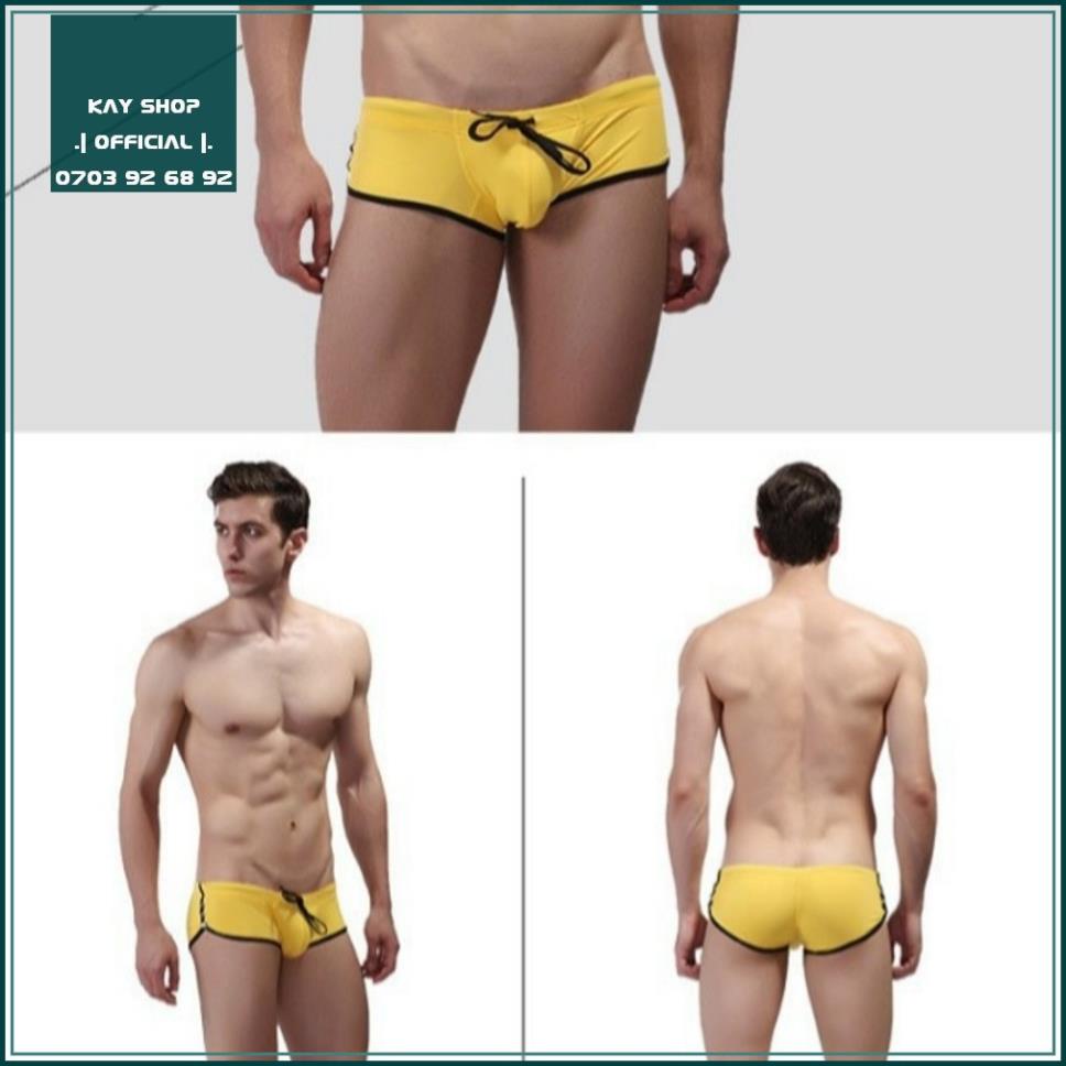 SALE Quần bơi nam có 3 nút bấm bên hông sexy dây rút - Bikini nam đi bơi đi biển tôn mông căng tròn quyến rũ | BigBuy360 - bigbuy360.vn
