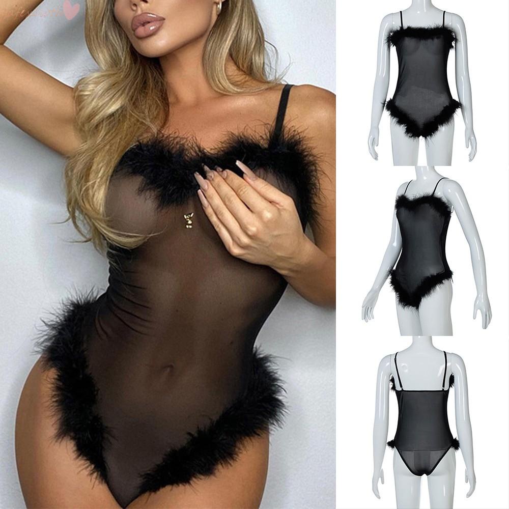 Đầm ngủ hai dây phối lưới xuyên thấu quyến rũ
 | BigBuy360 - bigbuy360.vn