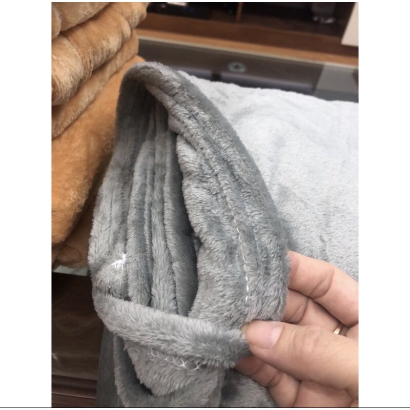 Chăn văn phòng, Chăn đắp văn phòng ngủ trưa hai mặt ni nhung  2m x 1,5m