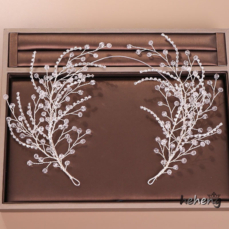 1 Băng Đô Cài Tóc Đính Đá Pha Lê Lấp Lánh Phong Cách Châu Âu Mới