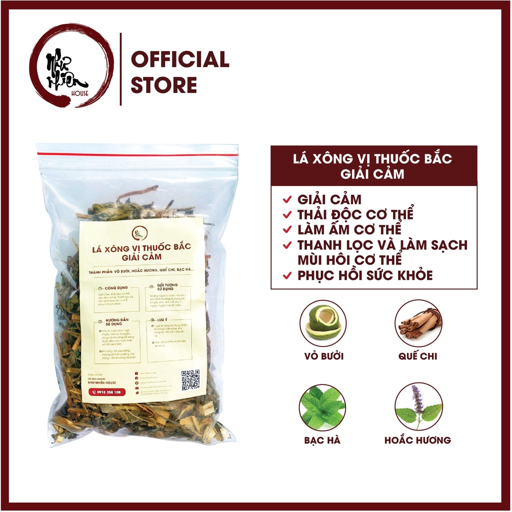 Lá Xông Thảo Mộc Giải Cảm Như Nhiên House