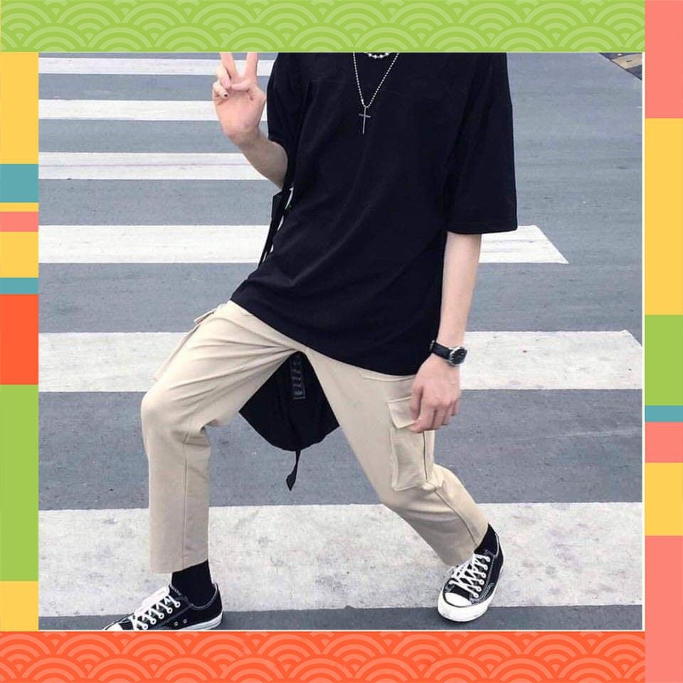 áo thun tay lỡ màu đen FOME RỘNG có chọn size, chất thun xịn 1aak28