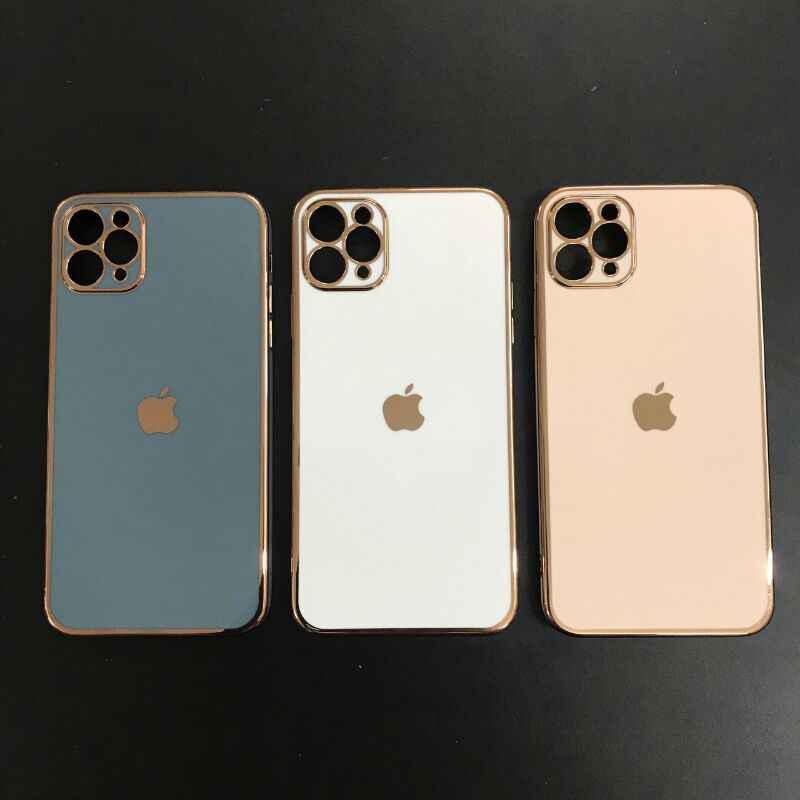 Ốp Lưng iPhone 11 Pro Max Dẻo Vuông Xi Viền Lên Giả iPhone 12