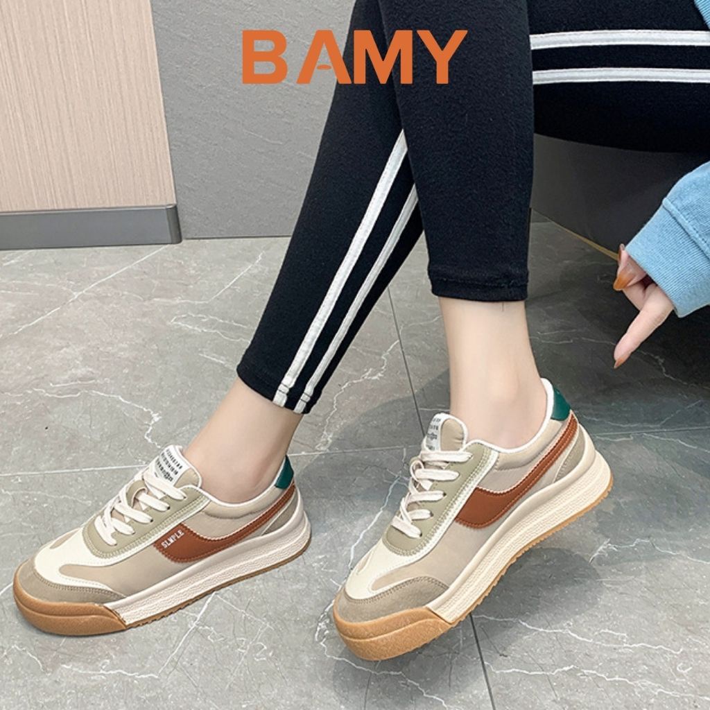 Giày thể thao nữ Forrest Gump đế bánh mì 4 phân, Giày Sneaker nữ BAMY mẫu mới 2021