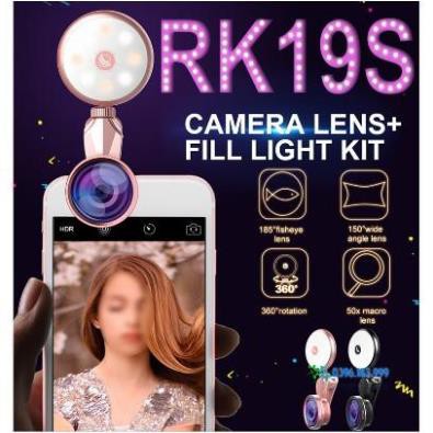 Đèn Flash Hỗ Trợ Chụp Ảnh Selfie Rk19S Xoay 360 Độ Cho Iphone Android | BigBuy360 - bigbuy360.vn