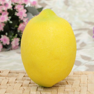 ✎FAH✐1 PCS Decorative Large Lemons Plastic Fruit Yellow Home Decor Party Furnishings