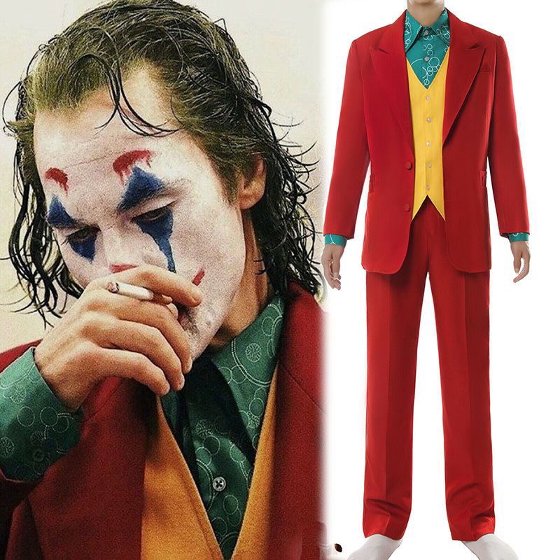 Bộ 4 Món Đồ Hóa Trang Chú Hề Joker Cá Tính Cho Nam Dịp Halloween