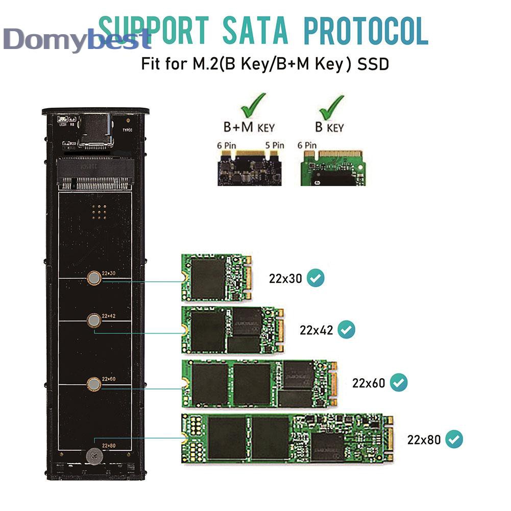 Hộp Đựng Ổ Cứng Di Động M.2 Ngff Sata 6gbps Tốc Độ Cao Ốp | BigBuy360 - bigbuy360.vn