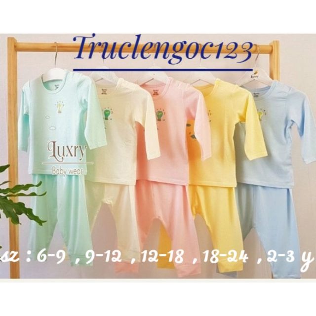 Bộ cài vai vải sợi tre hình hươu Luxry ( từ 6m đến 3tuổi)