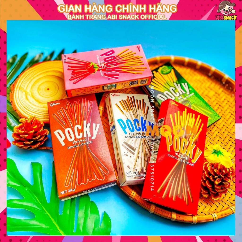 Bánh Que Gậy Phủ Socola Đủ Vị Pocky Nhập Khẩu Thái Lan Hộp 40g