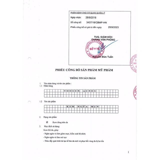 Kem ngừa mụn YOOSUN acnes | BigBuy360 - bigbuy360.vn