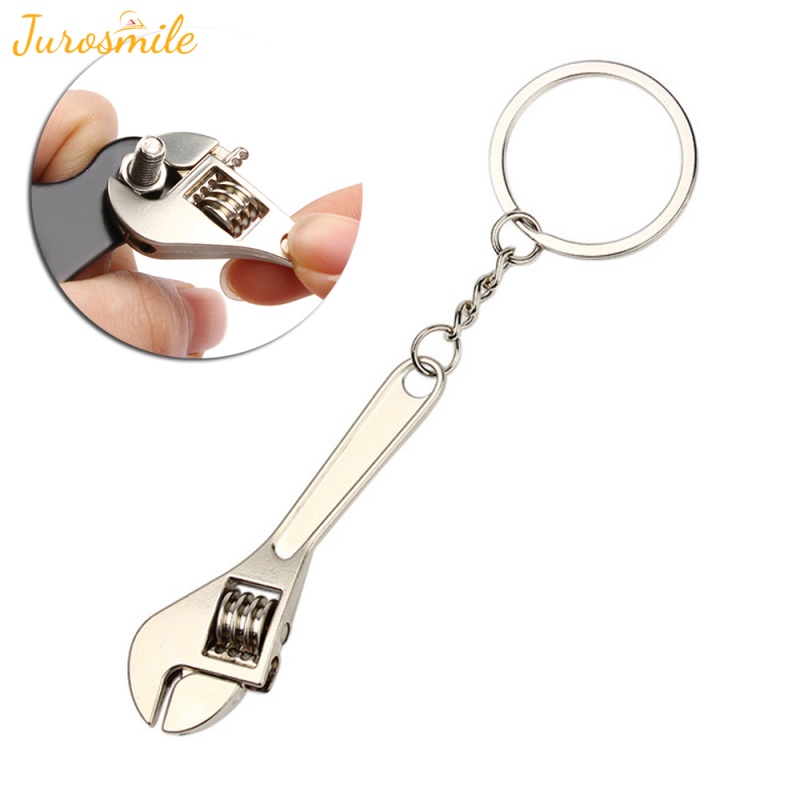 Móc Khóa Hình Cờ Lê Mini Bằng Kim Loại Có Thể Điều Chỉnh Dùng Sửa Chữa Xe Đạp / Xe Máy