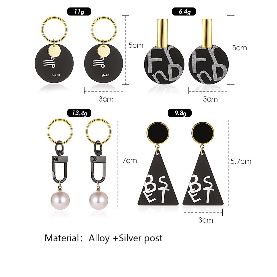Silver Plated 925 Earrings Korean Style Artificial Pearls