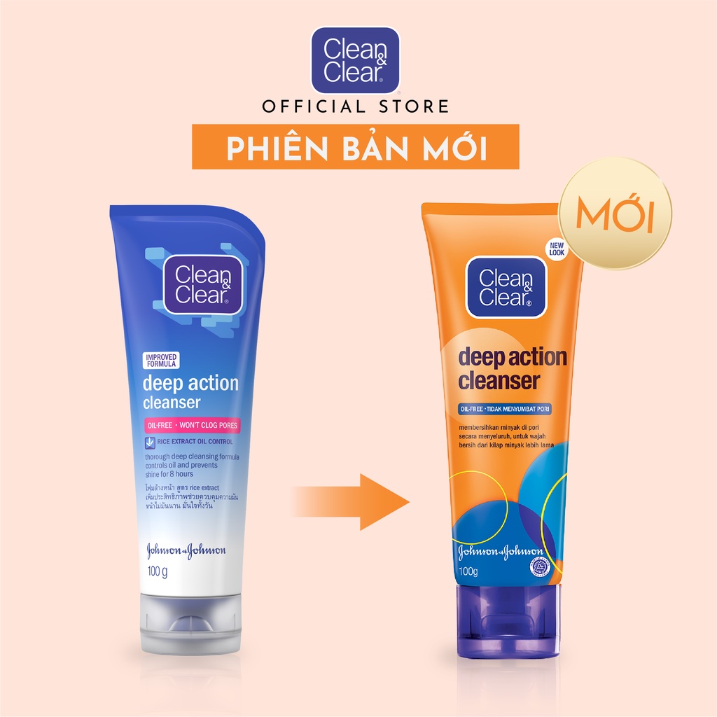Sữa rửa mặt hàng ngày làm sạch sâu lỗ chân lông Clean &amp; Clear 100g - 100894088