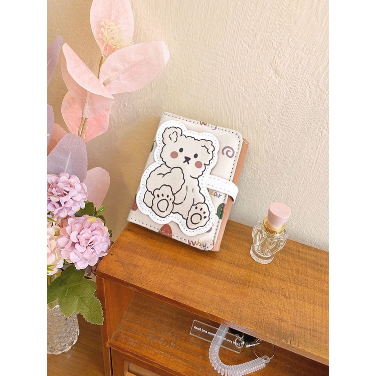 Ví Ngắn Đựng Thẻ Nhiều Ngăn Họa Tiết Thỏ Dễ Thương Dành Cho Nữ