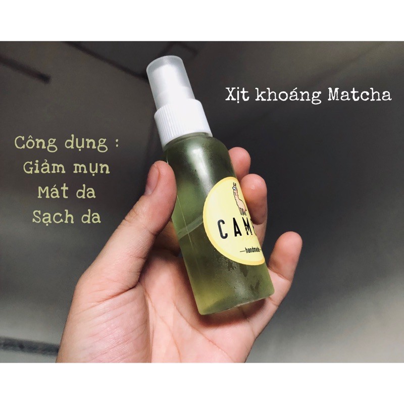 Xịt khoáng Matcha handmade