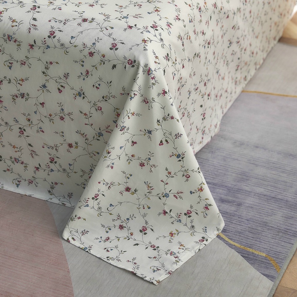 Bộ ga và 2 vỏ gối đầu Cotton nhập khẩu 100%( miễn phí bo chun)