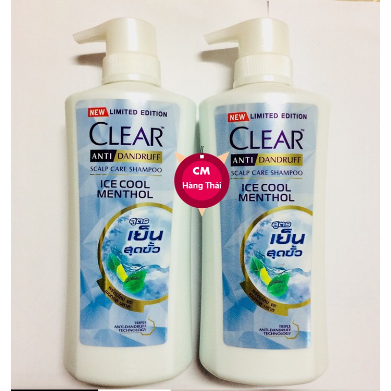 Dầu gội Clear Anti bạc hà 480ml thái lan