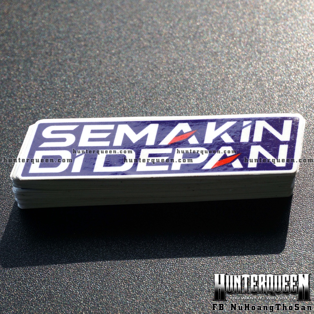 Cặp tem Semakin Di depan [8.4x2.2cm]. Decal sticker logo dán xe cao cấp chống nước