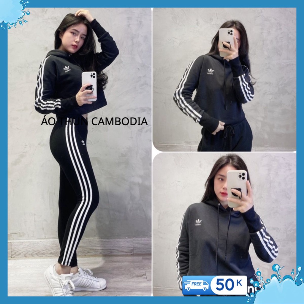 Hàng Xuất266 CROP HOODIE BLACK Made in Cambodia full tag code