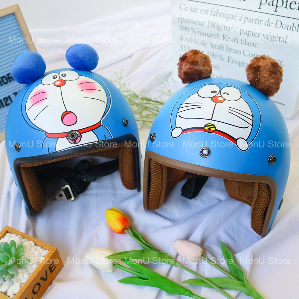 Mũ bảo hiểm DORAEMON DOREMON có tai người lớn dễ thương cute MON0081