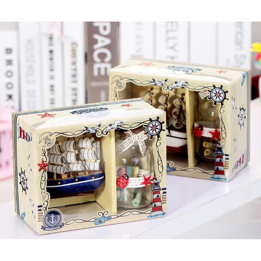 Hộp quà tặng thuyền buồm phát sáng làm quà tặng, vật trang trí, phong thuỷ cực ý nghĩa phát tài phát lộc Dma store | BigBuy360 - bigbuy360.vn