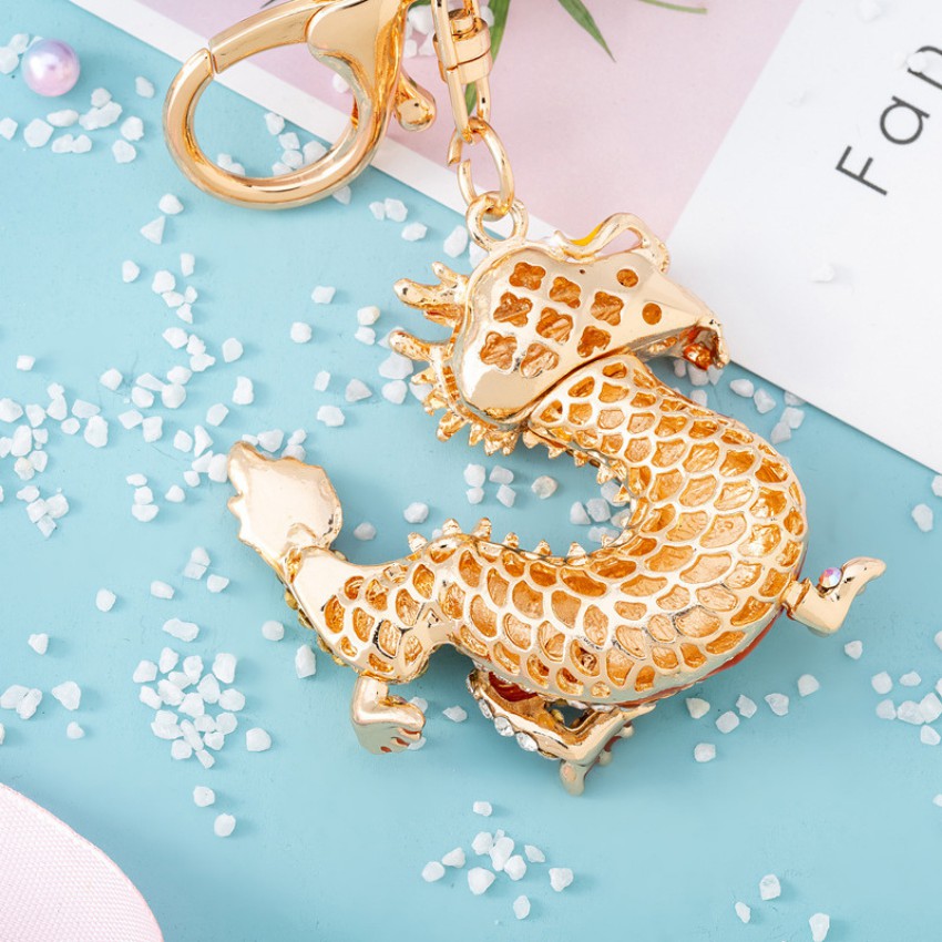 Móc Khóa Hợp Kim Cao Cấp Hình Rồng Zodiac Siêu Dễ Thương Chọn Màu