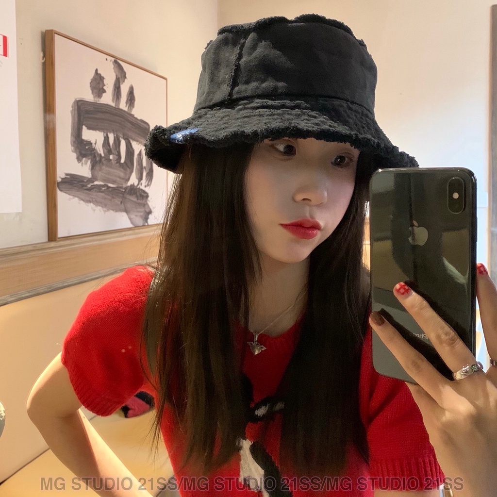 Mũ denim MG STUDIO đơn giản với nhiều màu tùy chọn