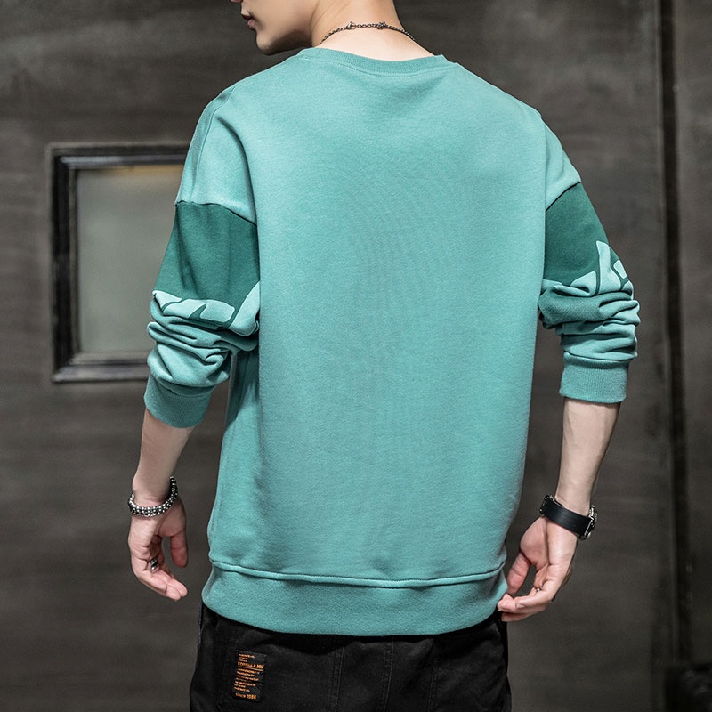Áo nỉ dài tay cổ tròn thời trang cho nam size M-4XL