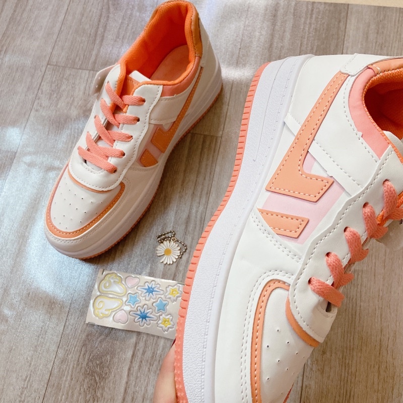 Giày thể thao nữ/sneaker Cao cấp nhiều màu sắc PUNSHOES  đế bánh mì 3cm da mềm thoáng hơi (FREESHIP-ẢNH TỰ CHỤP)