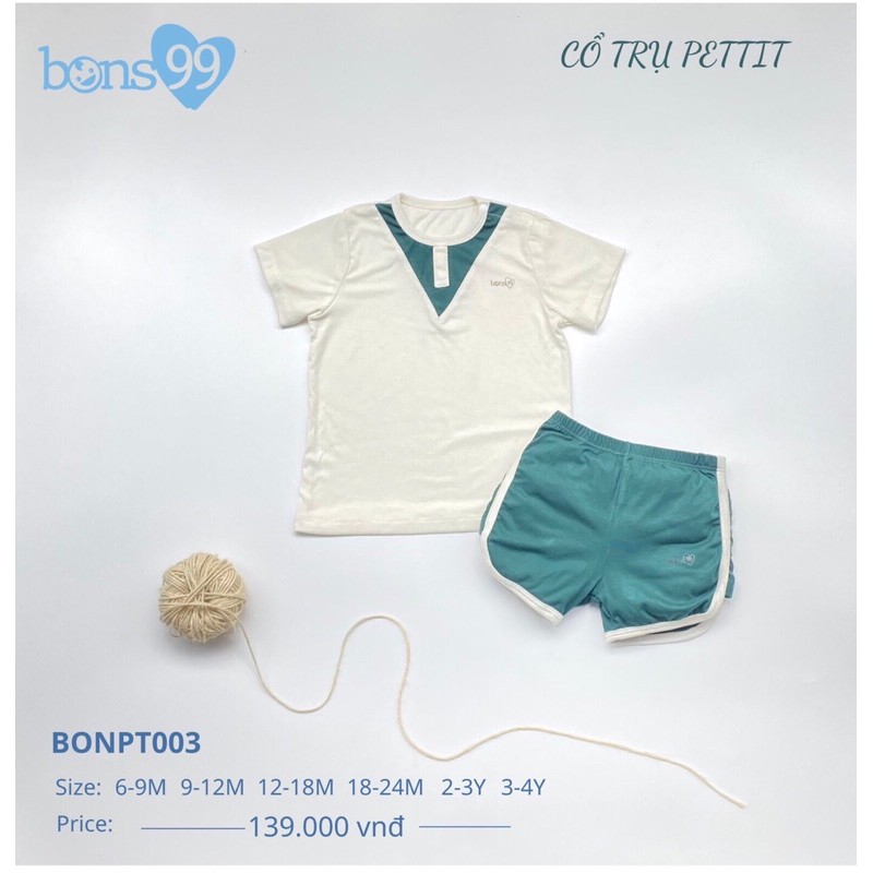 Bons99! Bộ cổ trụ petti mẫu mới cho các bé từ 6m-4y màu sắc tươi sáng , chất liệu mềm đẹp!
